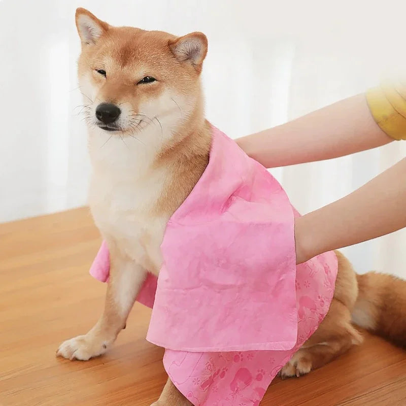 66x43cm Pet Cleaning Product, Dog, Cat, Bath, Hair, Car Wash, Large Imitation Deerskin Towel, Water-absorbing Quick-drying Towel