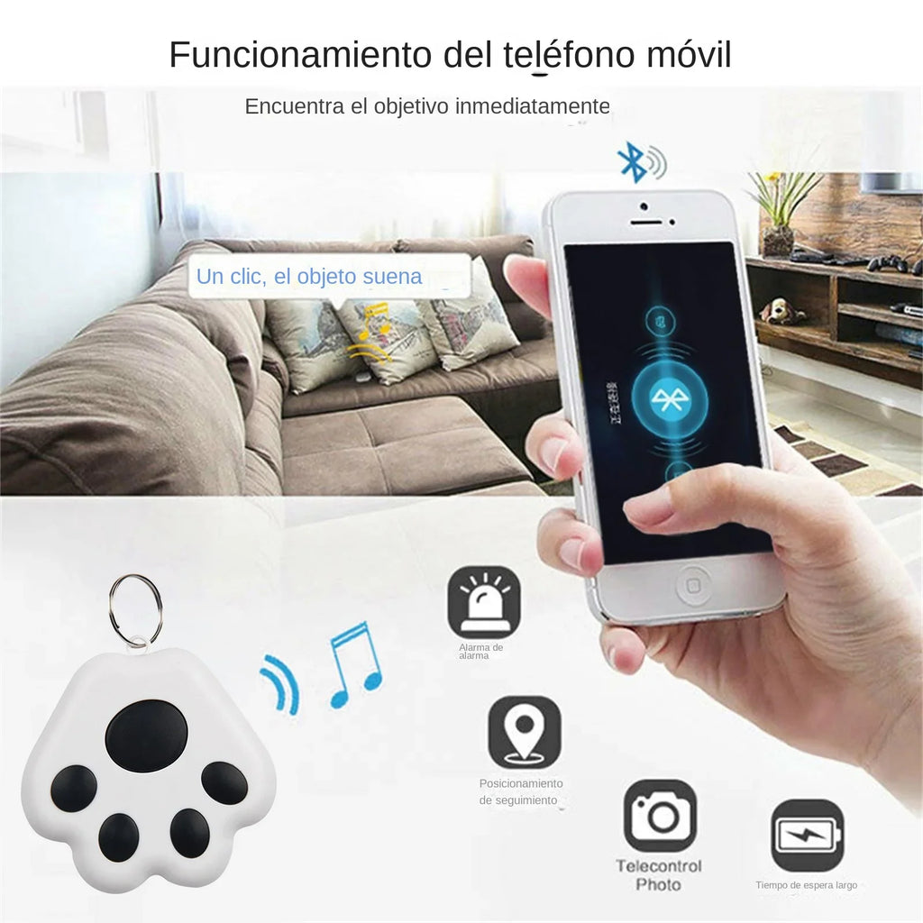 Paw-Shaped Mini Bluetooth GPS Anti-Loss Tracker - Smart Finder for Dogs, Cats, Kids, Wallets & Keys