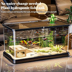 Heavy-Duty Large Transparent Aquarium Tank with Lid (Spill-Proof, Clear View, Secure Top)