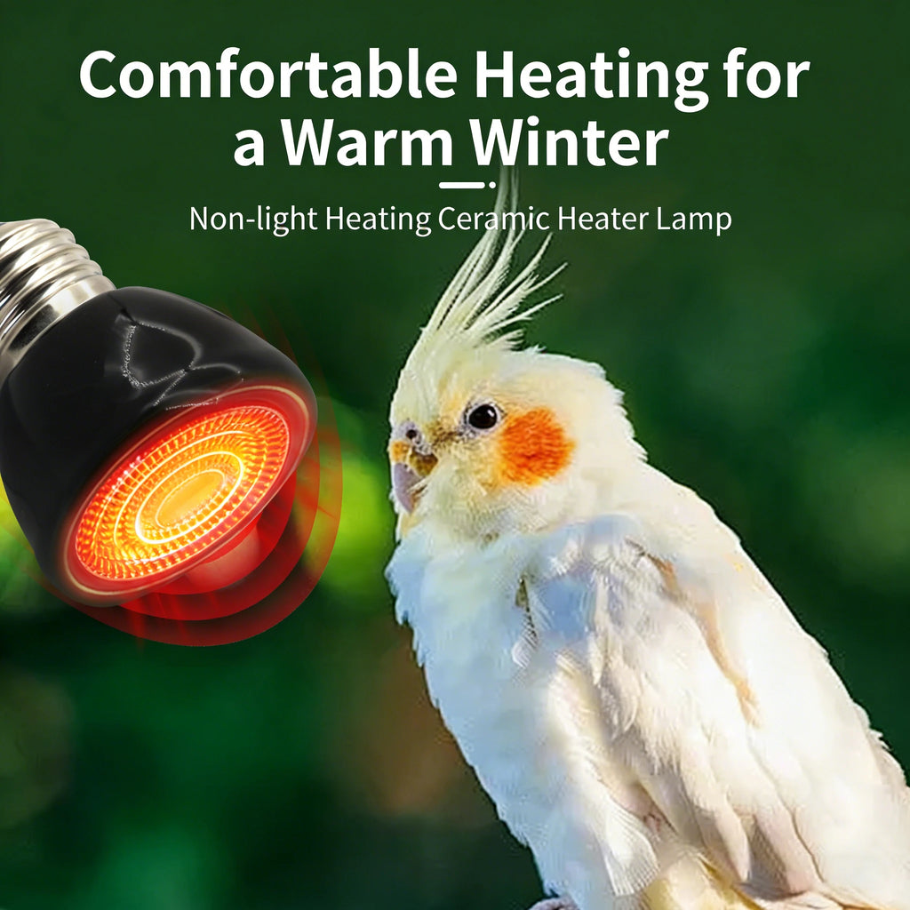 220V Ceramic Heated Incubation Lamp, Infrared Lamp, Infrared Light Bulb, Reptile Constant Temperature Lamp for Lizard Snake 1PC