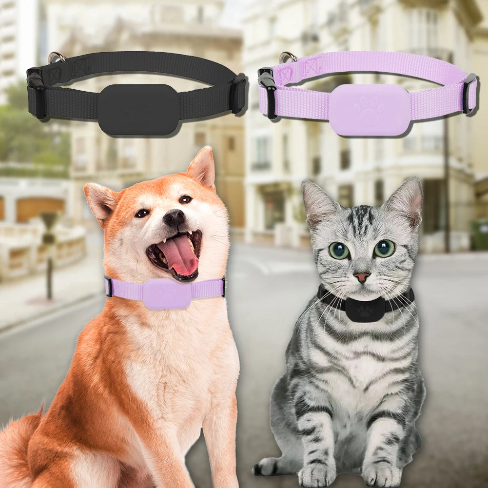 Battery-Operated GPS Dog Collar Tracker for iOS - Adjustable Anti-Loss Movement Alert for Cats & Dogs