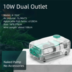 Ultra-Silent Aquarium Air Pump (Low Noise, Adjustable Flow, Multi-Outlet, Energy Saving)