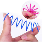 4-Pack Colorful Plastic Spring Coil Cat Toy — Indoor Kitten Swatting & Hunting Toy Set
