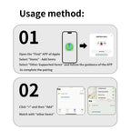iOS Find My Bluetooth GPS Tracker for Dogs & Cats - Smart Anti-Loss Positioner for Pets, Keys & Bags