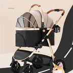 Modern Lightweight Portable Separable Pet Stroller For Cats Dogs Cart 4-wheel Foldable Stroller Outdoor Travel Walking Dog Cart