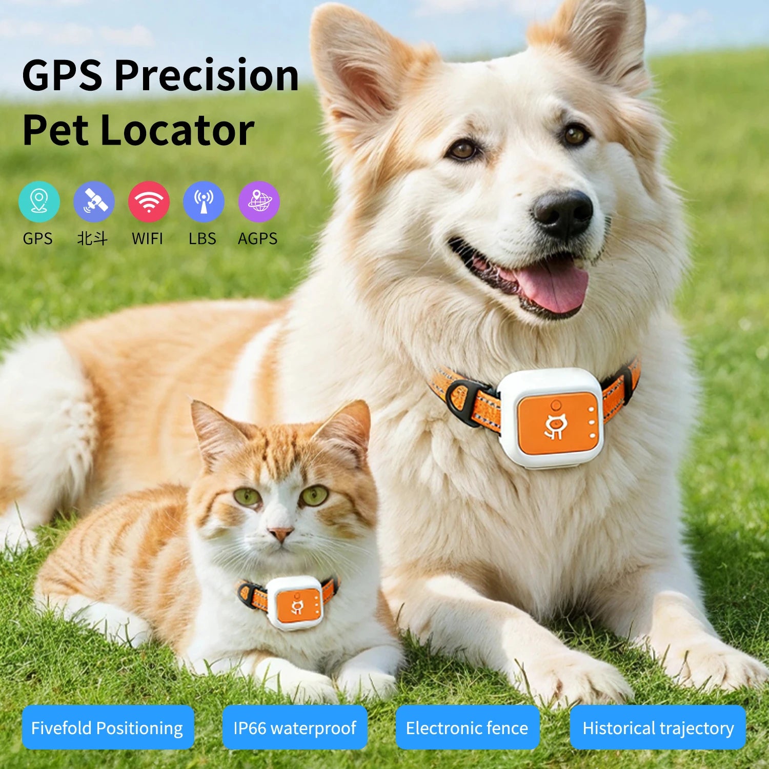 4G GPS Pet Collar with Electronic Fence - Precision Real-Time Tracking & App-Based Wireless Dog Fence for Dogs & Cats