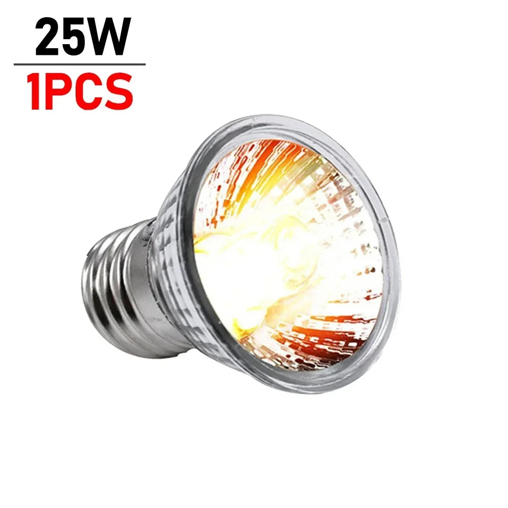 1/2/5/10PCS UVA +UVB Reptile Heating Light Bulb 25/50/75W Snake Turtle Pet Full Spectrum Basking UV Light Bulbs For Amphibians