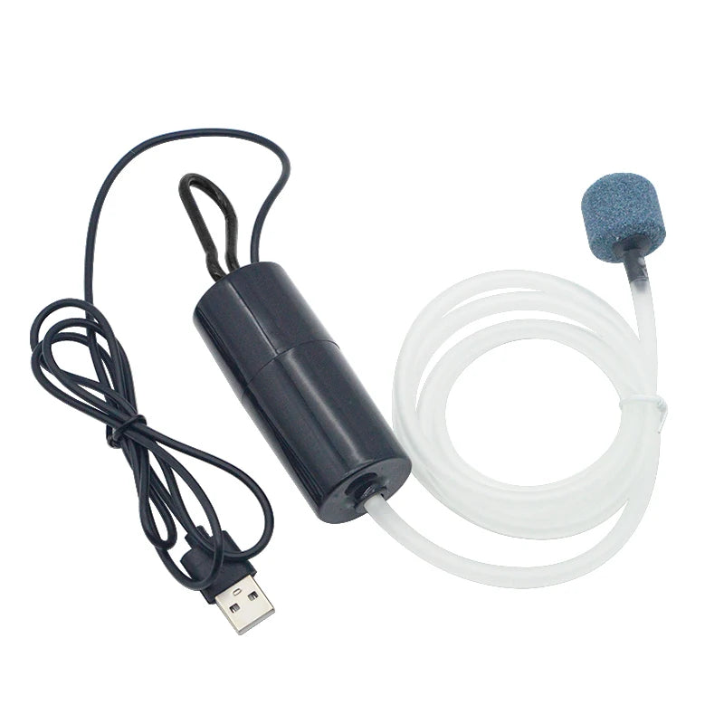 Aquarium Oxygen Air Pump Fish Tank USB Silent Air Compressor Aerator Portable Mini Small Oxygenator Aquarium Accessories 5v 1W