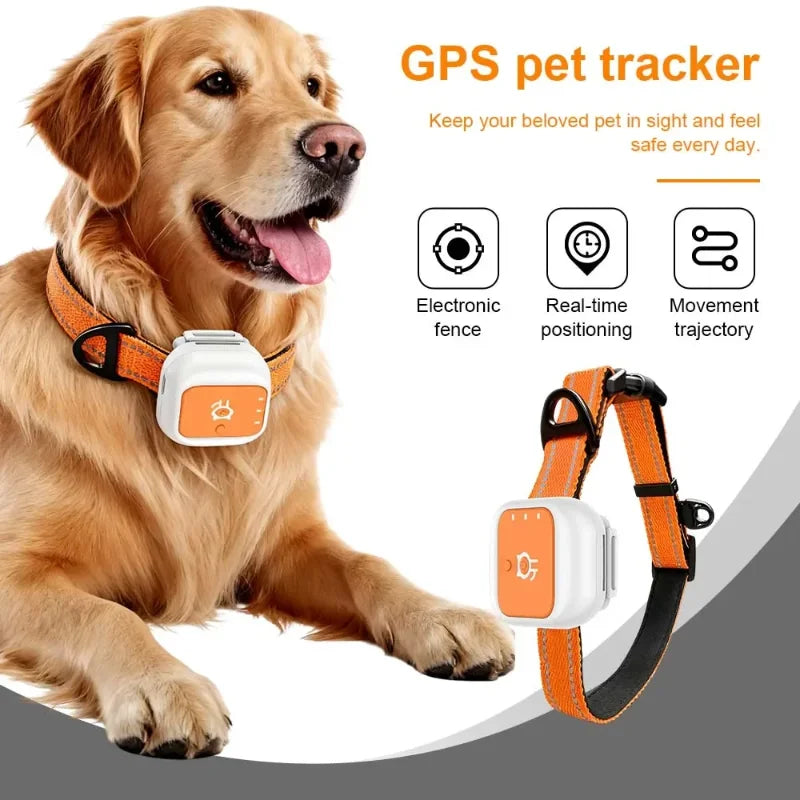 New Style Mini GPS Pet Tracker Collar with Movement Alerts - Remote Anti-Loss Locator for Dogs, Cats & Puppies