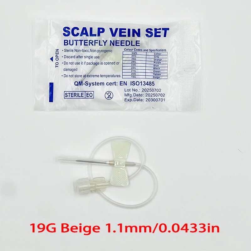 Screw-Type Butterfly Infusion Needles (50-Pack)