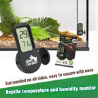 Reptile Hygrometer & Thermometer for Terrarium Gecko/Bearded Dragon/Frog/Tortoise Habitat Monitoring  reptile accessories