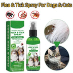 Pet Flea & Tick Spray for Dogs Cats 100ml Flea Killer Itching Relief Insect Repellent Mite Lice Spray Pet Care Mosquitoes Killer