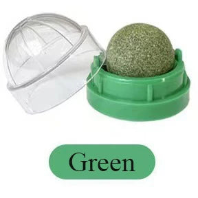 Mint Cat Dental Chew Ball Toy — Teeth Cleaning & Entertainment Lick Toy