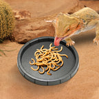 Black Plastic Material, Round and Hexagonal Reptile Lizard, Turtle Feeding Basin, Water Basin, Frog Bath Basin