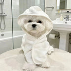 Pet Bathrobe Quick Drying Soft Pet Bath Towel Robe Absorbent Soft Pets Bathrobe Dog Bath Towel for Small Medium Dogs and Cats