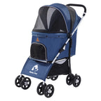 High Quality Folding Removable Four-wheeled Travel Walk Carrier Cats Dogs Pet Stroller for Sale