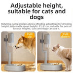 Multifunctional Dog Vertical Drinking Water Feeder No-Drip Non-slip Pet Automatic Water Dispenser Easy-Clean Pet Water Bowl Cat