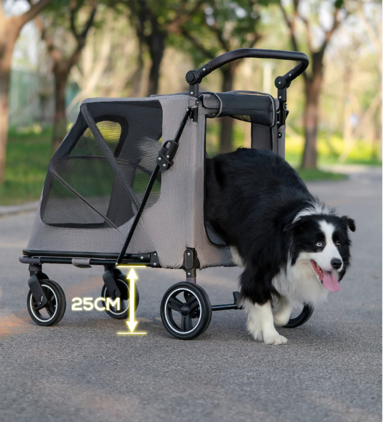 Comfortable Lightweight Acrylic Waterproof Breathable Durable Adjustable Secure Journeys Pet Stroller for Dogs Cats Small