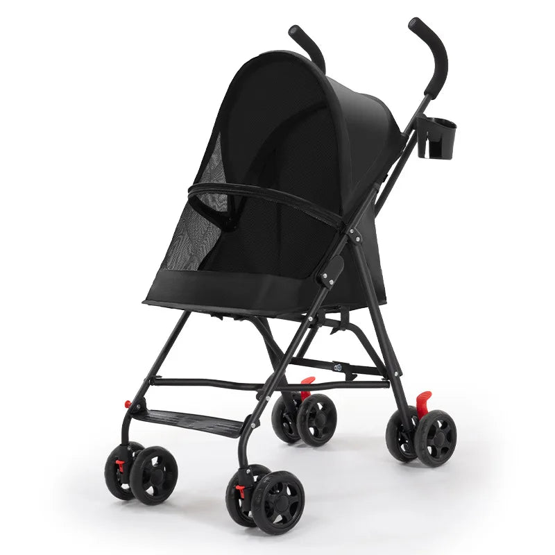 Crossborder Pet Stroller Cat Dog Teddy Lightweight Portable Foldable Outdoor Travel Pet Trolley Trolley for Dog Pet Stoller