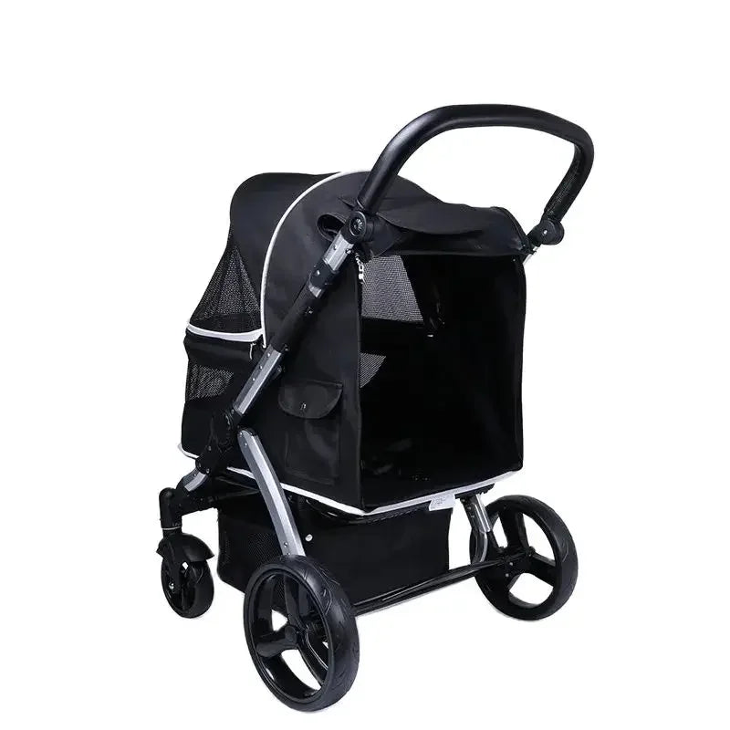 Foldable Large Size Luxury Pet Cart Large Dog Cart Multiple Cats for Outdoor Strolling Dog Walking Cart Portable 2024 Newest