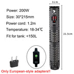 Aquarium Submersible Heater with Thermostat (50–500W, 220V EU Plug)