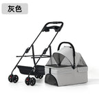 Outdoor Large Pet Stroller Dog Cat Travel Carrier Trolley Foldable Jogger Pet Cart For Medium Large Dogs Cats