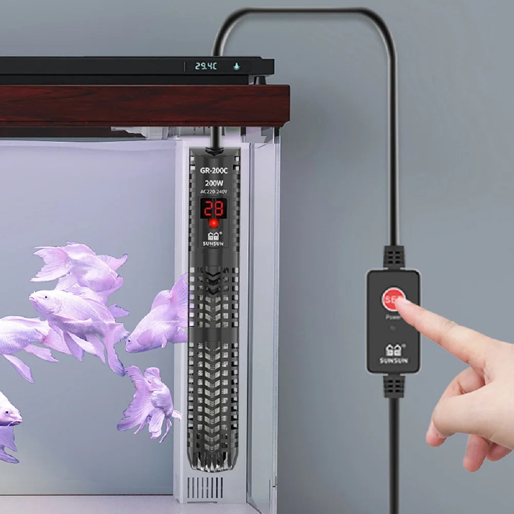 Aquarium Submersible Heater with LCD Display (500W, Digital Adjustable Temperature)
