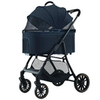 Pet Stroller for Dogs and Cats Going Out Detachable and Foldable Lightweight Small Cart for Walking Dogs and Walking Cats Teddy