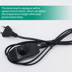 E27 Pet Reptile Heating Lamp Holder Crawling Lizard Turtle Chicken Heating Lamp Holder & Power Cord Switch Heating Lamp Socket