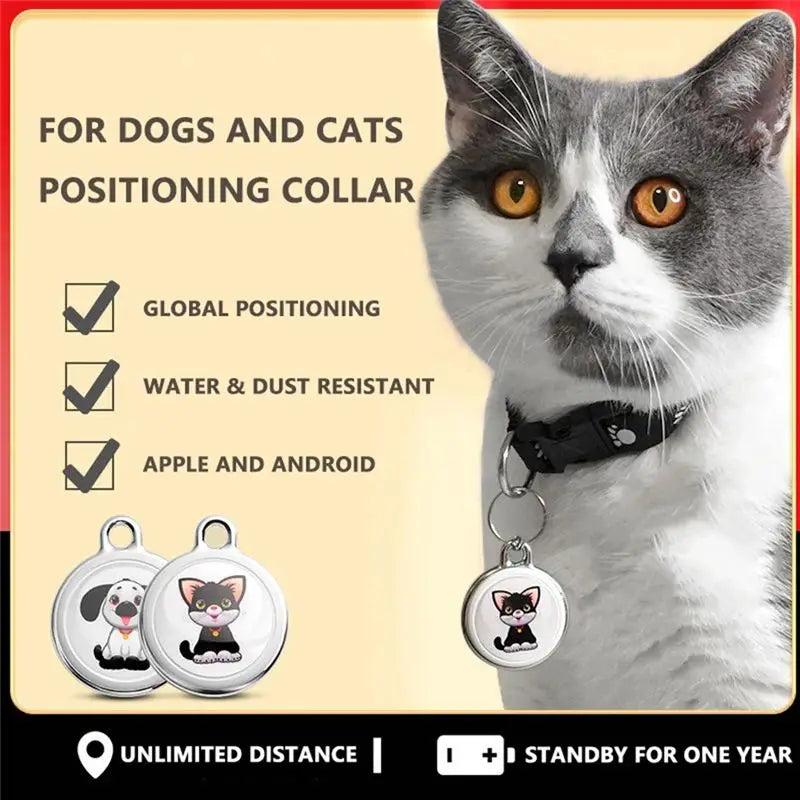 A84E Bluetooth Smart Wearable GPS Pet Tracker Collar - Waterproof Real-Time Anti-Loss Locator