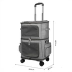 Pet Trolley Case Double Layer Large Capacity Breathable Cat Dog Carrier Stroller for Outdoor Travel Two Pet Portable Carrying