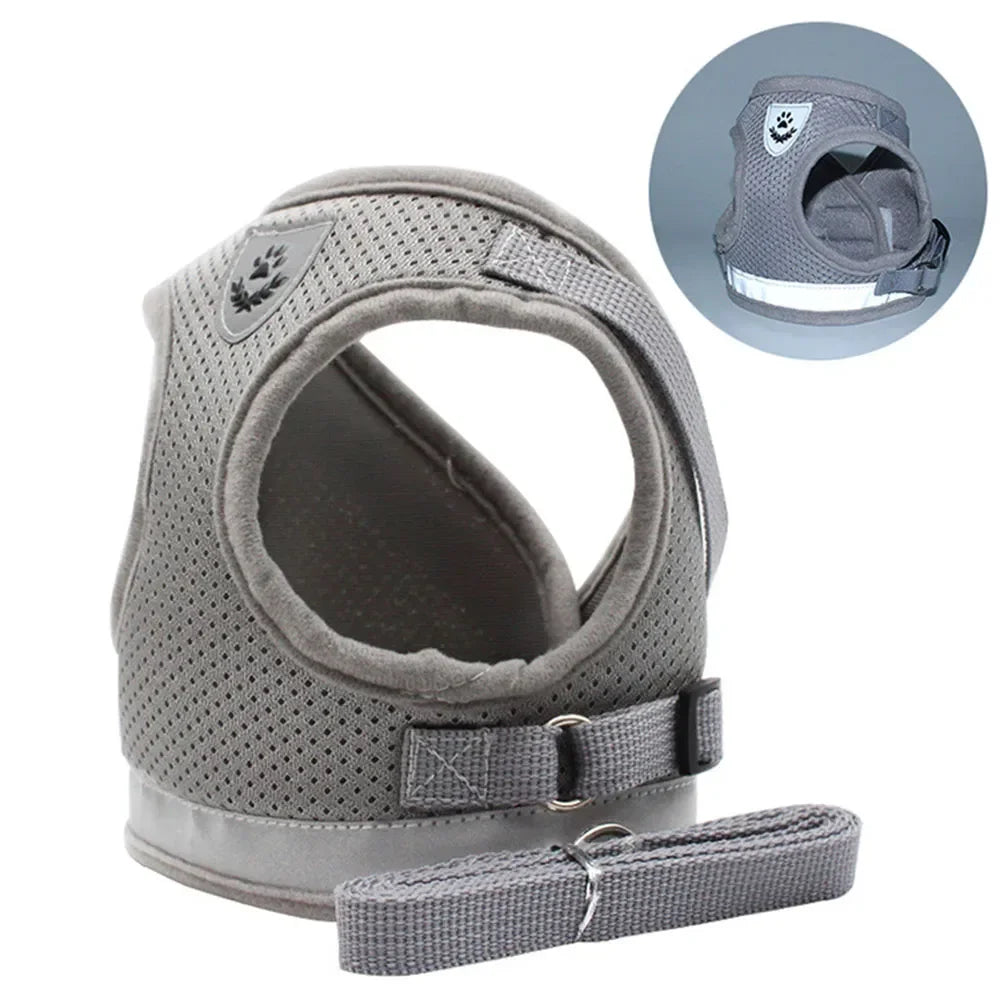 Reflective Escape-Proof Mesh Cat Harness & Leash Set — Adjustable Vest for Cats, Kittens & Small Dogs