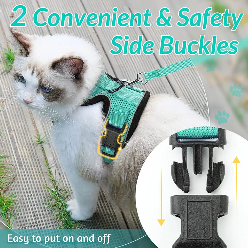 Anti-Escape Kitten Harness & Traction Belt — Lightweight Breathable Soft Vest for Walking Small Cats