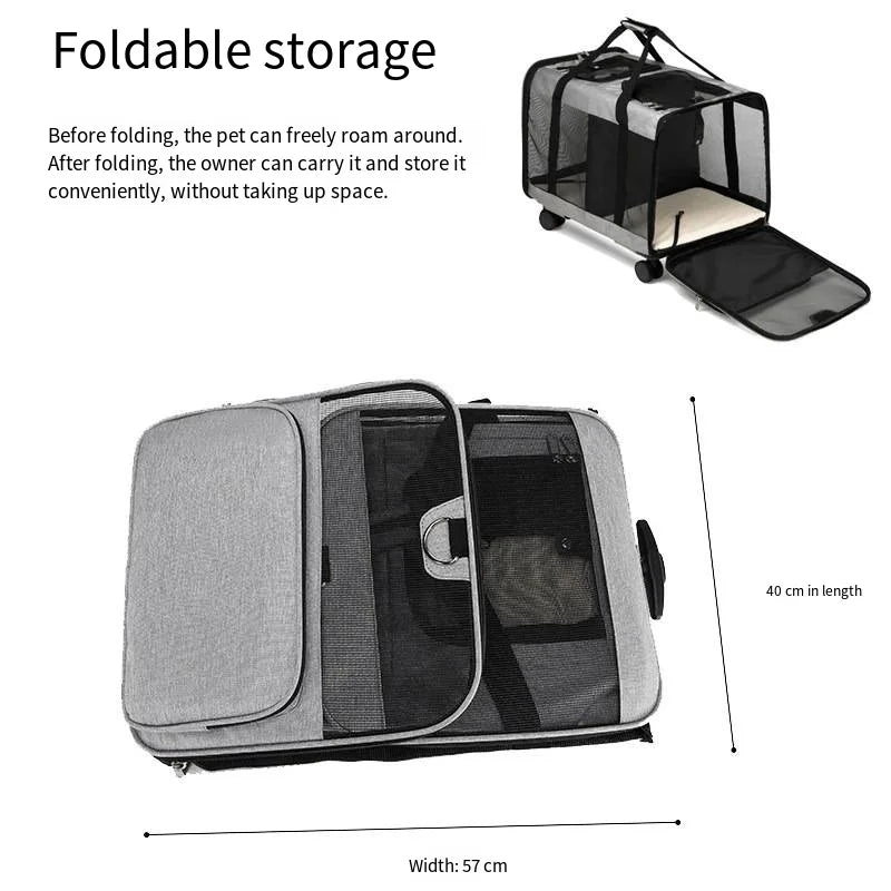 2026 Double-layer Pull-out Pet Bag, Single Shoulder Handheld Backpack, Portable Outdoor Travel Carrier for Cats & Dogs