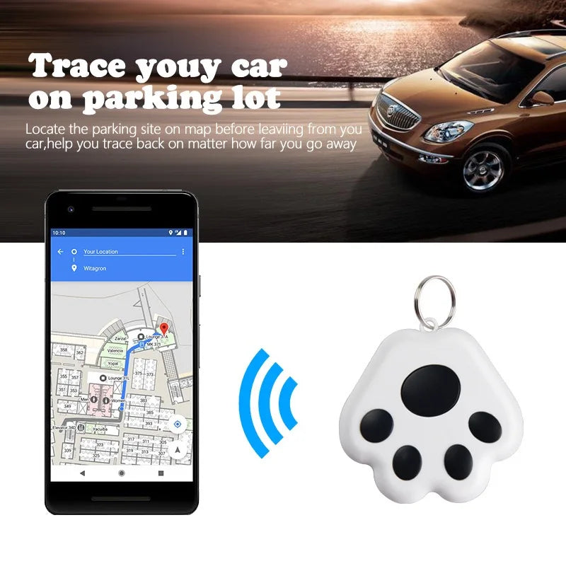 Mini Bluetooth GPS Smart Tracker with Anti-Loss Reminder - Pet, Kids, Bag & Key Finder for iOS & Android