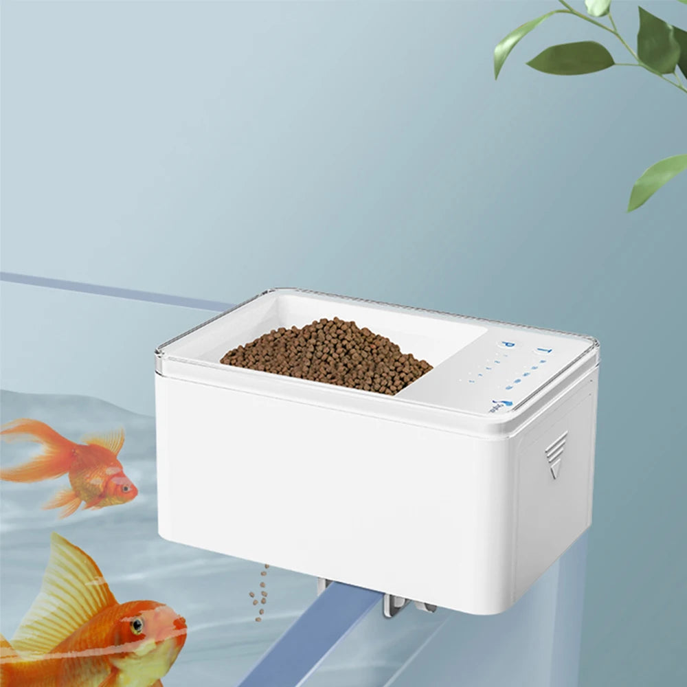 100ML Large Capacity Fish Feeder Mobilephone APP Control WiFi Intelligent Timing Automatic Feeder Aquarium Goldfish Feeder