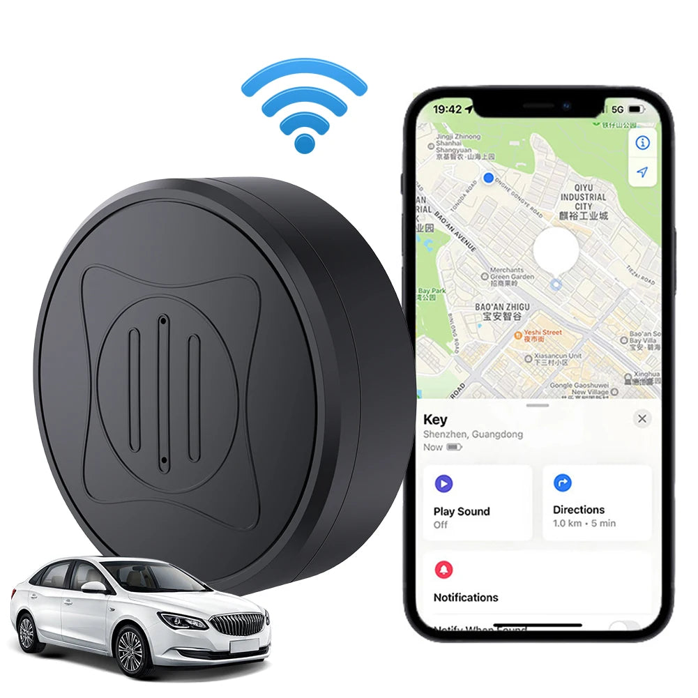 Mini Magnetic Real-Time GPS Tracker - Anti-Loss Tracking Device for Pets, Vehicles, Kids, Bags & Wallets