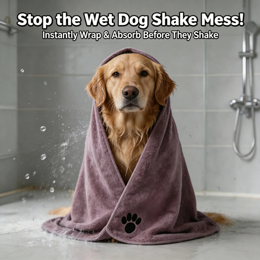 Extra Large Pet Bath Towel Super Absorbent Microfiber Quick Dry Soft Washcloth for Dogs Cats Durable Non-Fading Easy to Clean