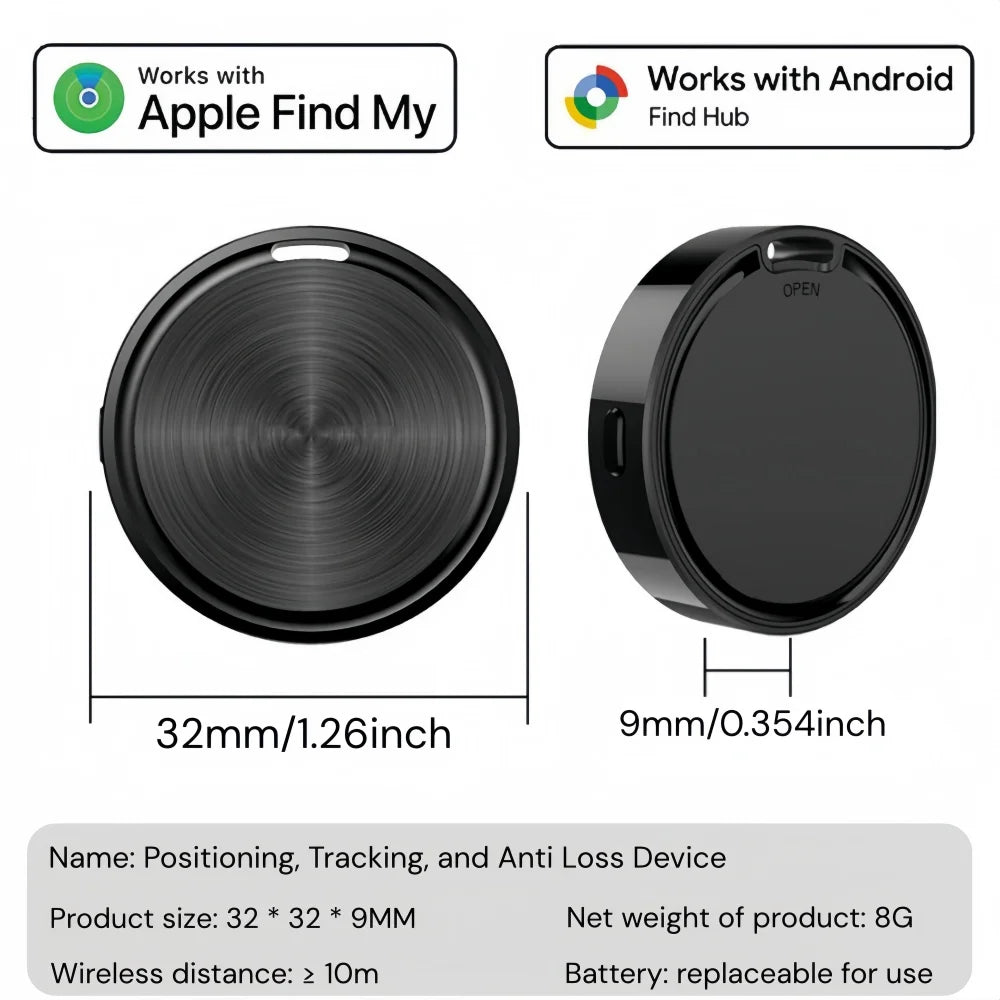 Mini Dual-System GPS Anti-Loss Tracker for iOS & Android - Universal Pet & Luggage Locator