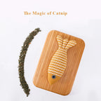 Catnip Simulation Fish Plush Cat Chew Toy — Teeth Grinding Self-Enjoyment Cotton Toy for Kittens