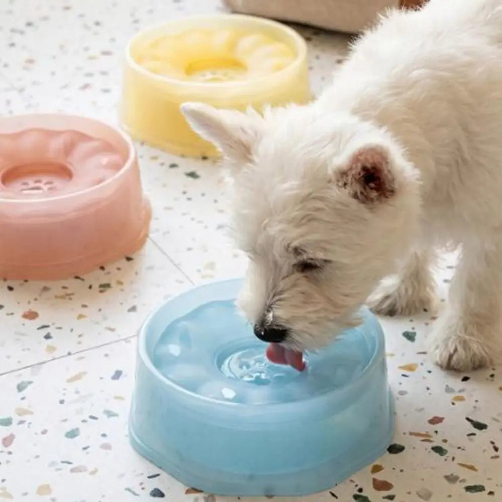 Plastic Pet Floating Water Bowl Large Capacity Spill Proof Pet Water Dispenser Anti-Splash No Wet Mouth Dog Drinking Bowl