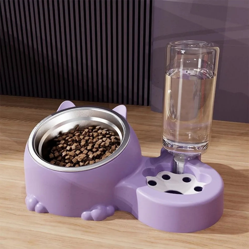 2-in-1 Automatic Pet Feeder Bowl (Detachable, Cage Hanging, Large Capacity)