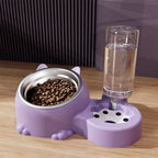 2-in-1 Automatic Pet Feeder Bowl (Detachable, Cage Hanging, Large Capacity)