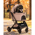 Pet Stroller with Detachable Carrier for Small and Medium Dogs and Cats, Smooth Comfort Ride with Shock-Absorbing Suspension, F