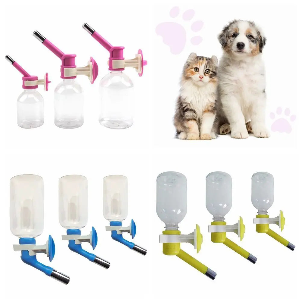 Hanging No-Drip Dog Water Dispenser Automatic Can Be Raised and Lowered Pet Water Feeder Bottle with Spigot Spout Mess Free