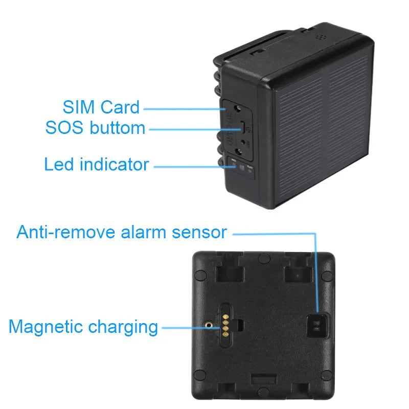 Solar-Powered GPS Livestock Tracker with Anti-Removal Alarm for Cattle, Sheep & Horses