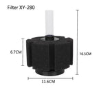 Black Bio Sponge Aquarium Filter (Air Pump Driven, Corner Skimmer, Biochemical Media)