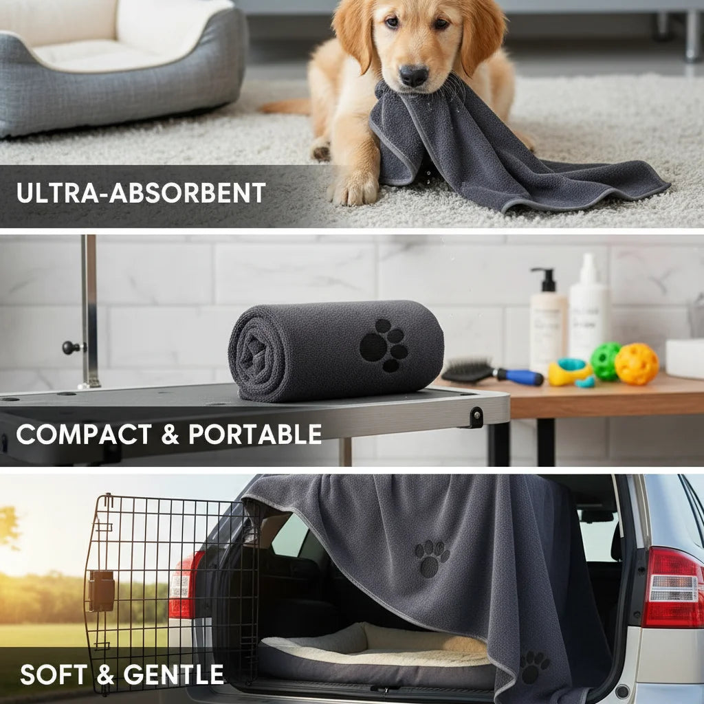 50*100 Super Absorbent Dog Bathrobe Cat Accessories Pet Bath Towel Cat Blanket Dog Products Quick Dry Soft Microfiber Pet Towel