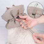 Waterproof Adjustable Cat Recovery Cone Collar — Warm Breathable Anti-Bite Elizabethan Pet Wound Protector