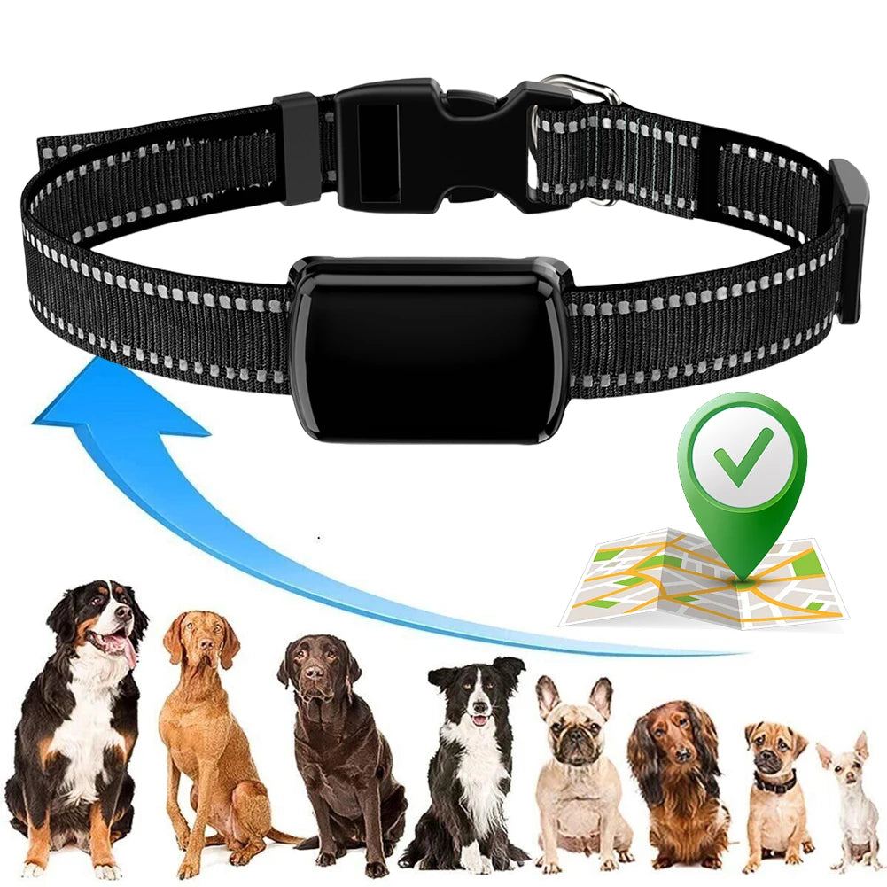 Dual-Mode GPS Tracker with Adjustable Collar for Dogs & Cats - Smart App-Connected Pet Locator